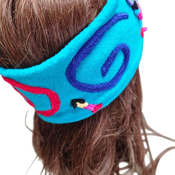 Denali Colorful Fleece Winter Headband Ear Cover Blue Made In USA - Picture 2 of 8